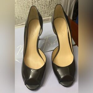 Marc Fisher Black Peep-Toe Heels
